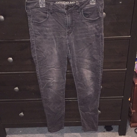 American Eagle Washed our black jeggings - Size 8 - Picture 1 of 3